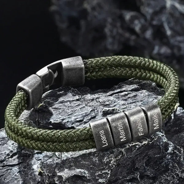 Personalisierte Herrenarmband | Nennen Sie Armband für Männer | Graviertes Armband für Männer