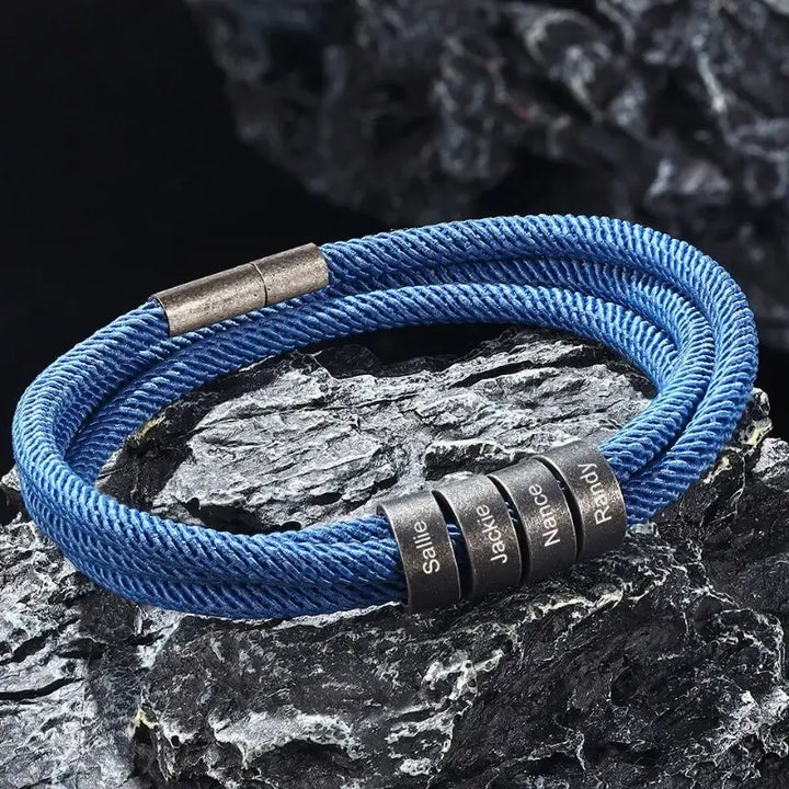 Personalisiertes Armband von Männern | Nennen Sie Armband für Männer | Graviertes Armband für Männer