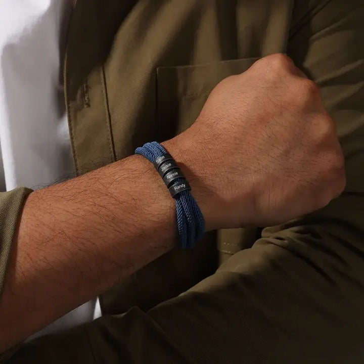 Personalisiertes Armband von Männern | Nennen Sie Armband für Männer | Graviertes Armband für Männer