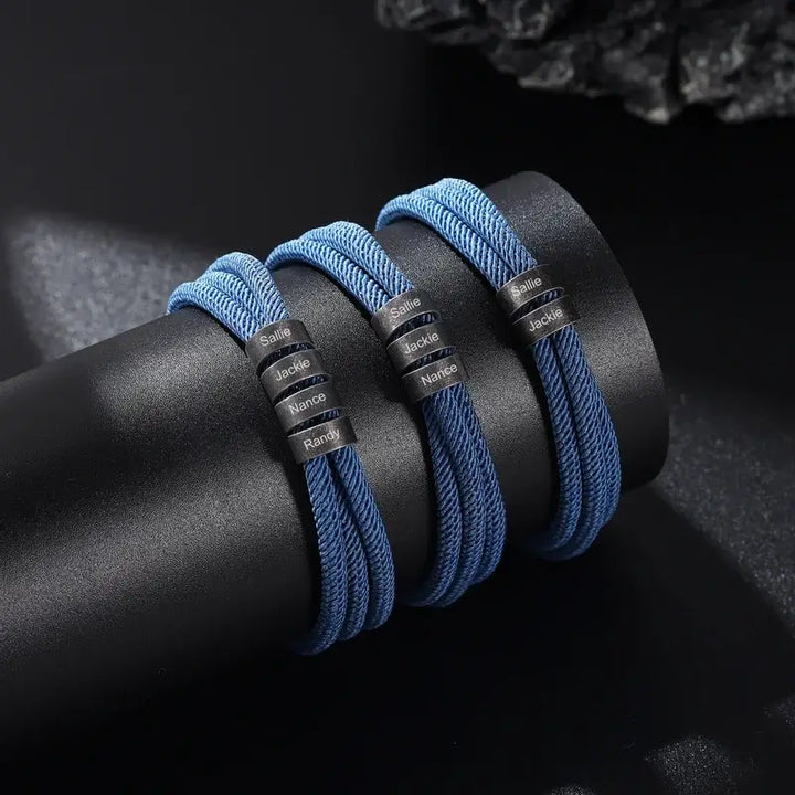 Personalisiertes Armband von Männern | Nennen Sie Armband für Männer | Graviertes Armband für Männer