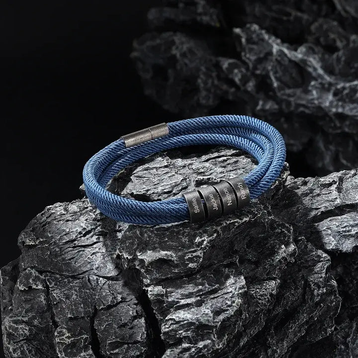 Personalisiertes Armband von Männern | Nennen Sie Armband für Männer | Graviertes Armband für Männer