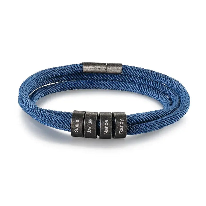 Personalisiertes Armband von Männern | Nennen Sie Armband für Männer | Graviertes Armband für Männer