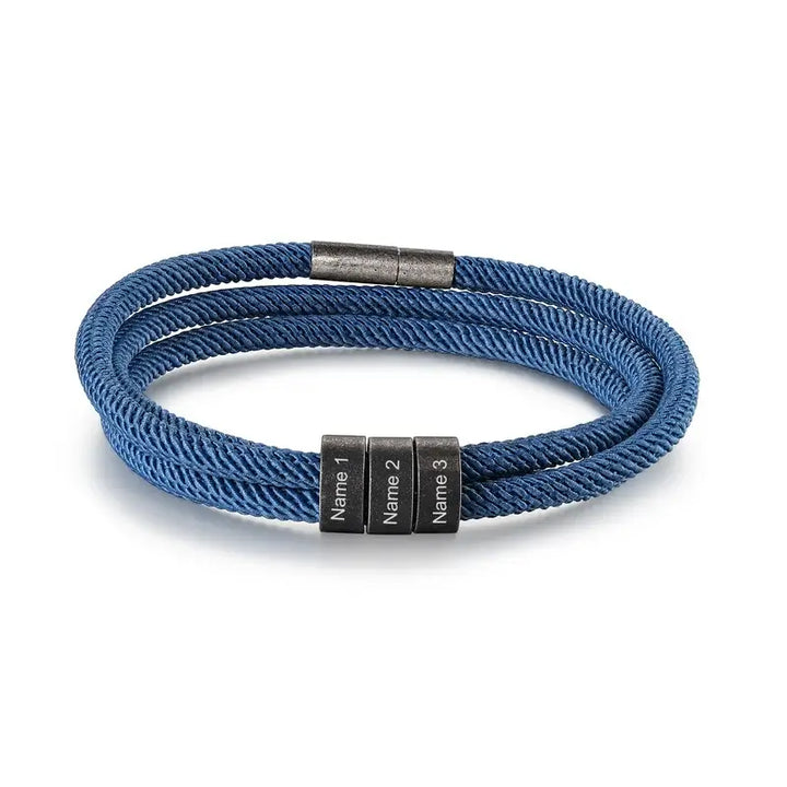 Personalisiertes Armband von Männern | Nennen Sie Armband für Männer | Graviertes Armband für Männer