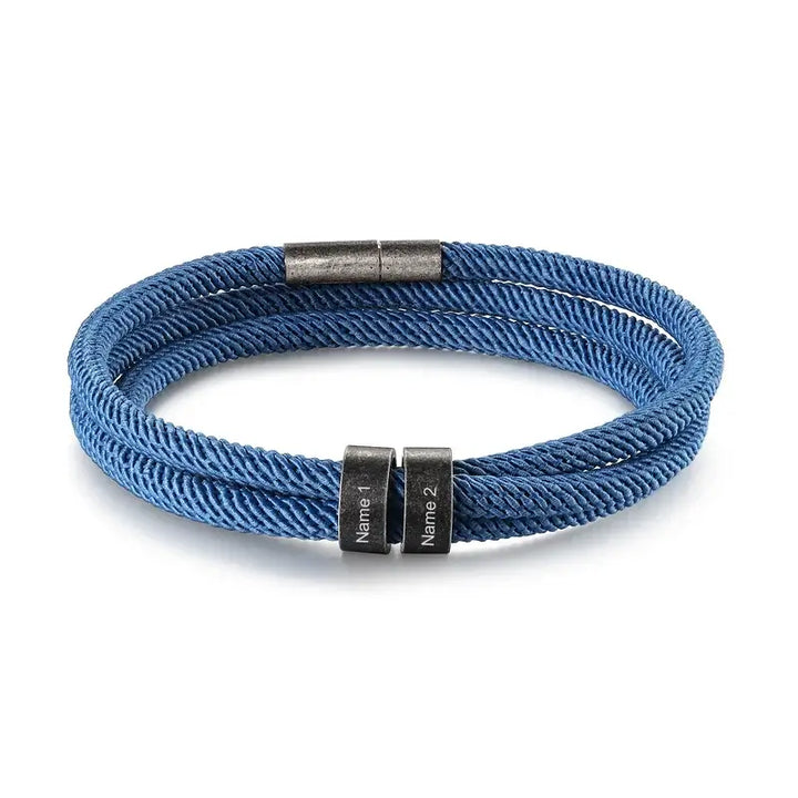 Personalisiertes Armband von Männern | Nennen Sie Armband für Männer | Graviertes Armband für Männer
