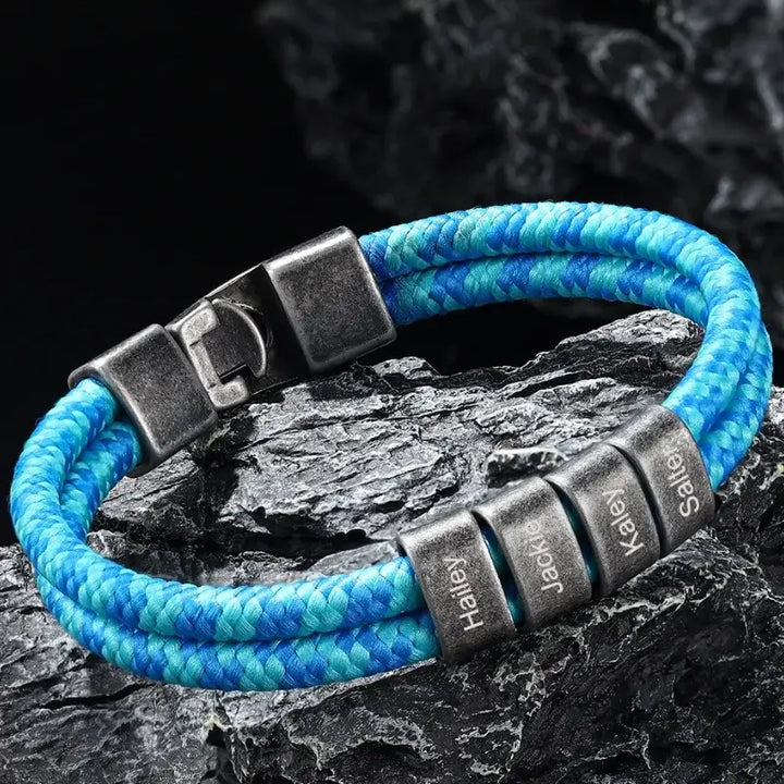 Personalisiertes Herrenarmband, Namensarmband für Herren, Armband für Ihn, Vatertagsarmband