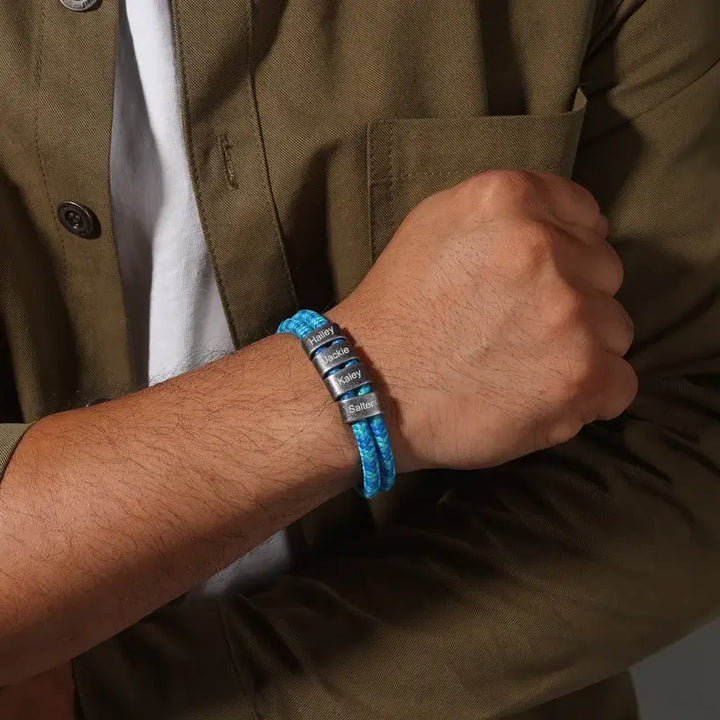Personalisiertes Herrenarmband, Namensarmband für Herren, Armband für Ihn, Vatertagsarmband