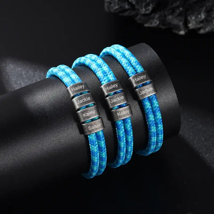 Personalisiertes Herrenarmband, Namensarmband für Herren, Armband für Ihn, Vatertagsarmband