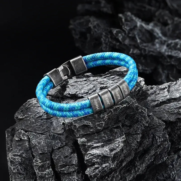 Personalisiertes Herrenarmband, Namensarmband für Herren, Armband für Ihn, Vatertagsarmband