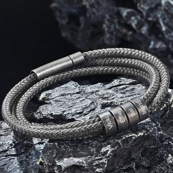 Personalisiertes Herrenarmband | Namensarmband für Männer | Gravierte Armbänder für Männer