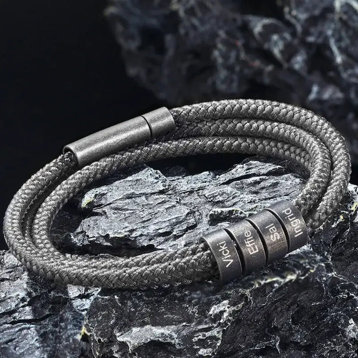 Personalisiertes Herrenarmband | Namensarmband für Männer | Gravierte Armbänder für Männer