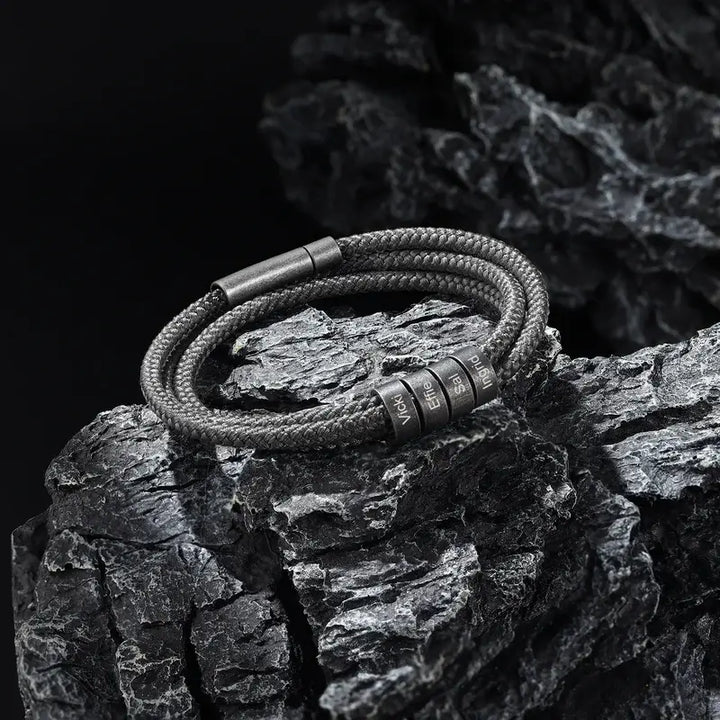 Personalisiertes Herrenarmband | Namensarmband für Männer | Gravierte Armbänder für Männer