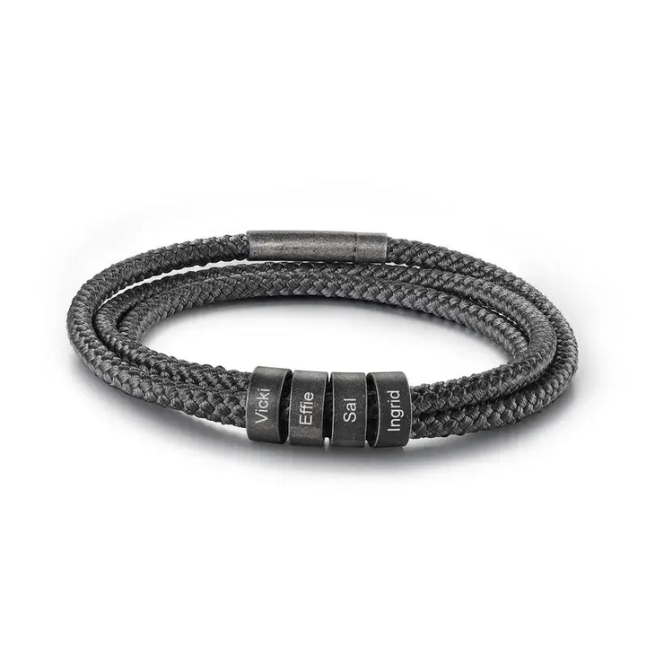 Personalisiertes Herrenarmband | Namensarmband für Männer | Gravierte Armbänder für Männer