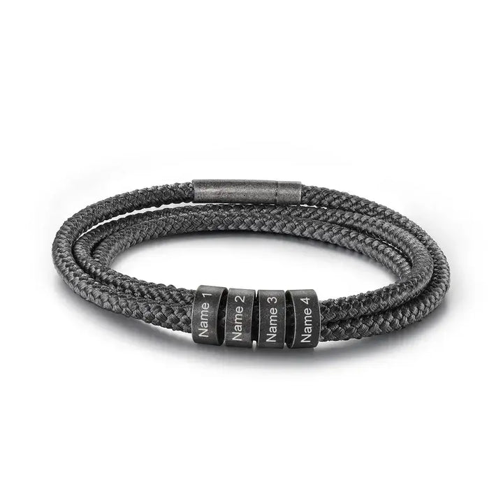 Personalisiertes Herrenarmband | Namensarmband für Männer | Gravierte Armbänder für Männer