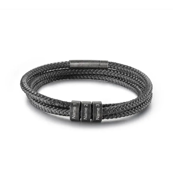 Personalisiertes Herrenarmband | Namensarmband für Männer | Gravierte Armbänder für Männer