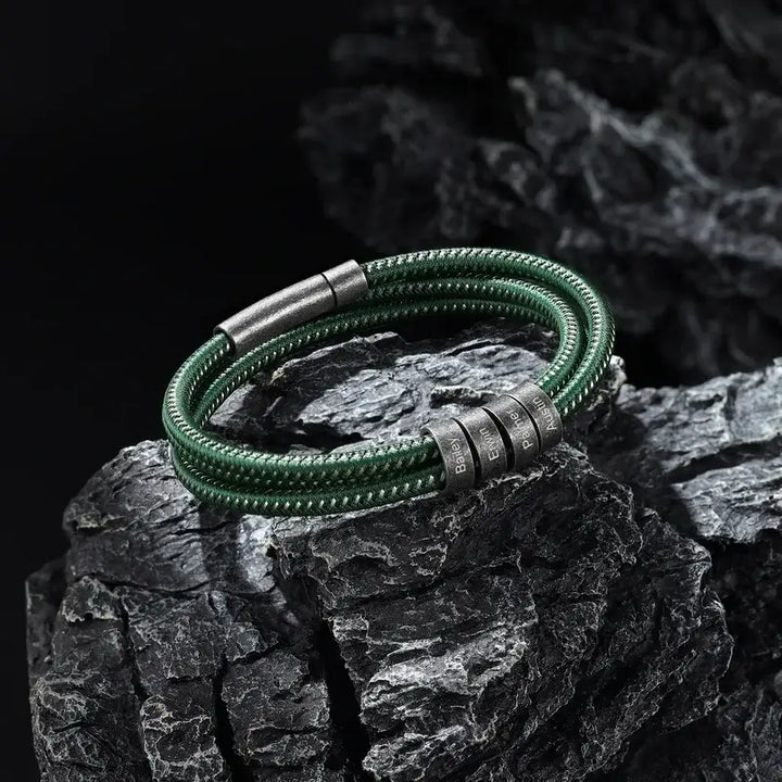 Personalisiertes Männerarmband | Nennen Sie Armband für Männer | Graviertes Armband für Männer