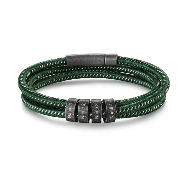 Personalisiertes Männerarmband | Nennen Sie Armband für Männer | Graviertes Armband für Männer