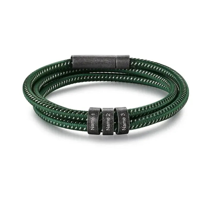 Personalisiertes Männerarmband | Nennen Sie Armband für Männer | Graviertes Armband für Männer