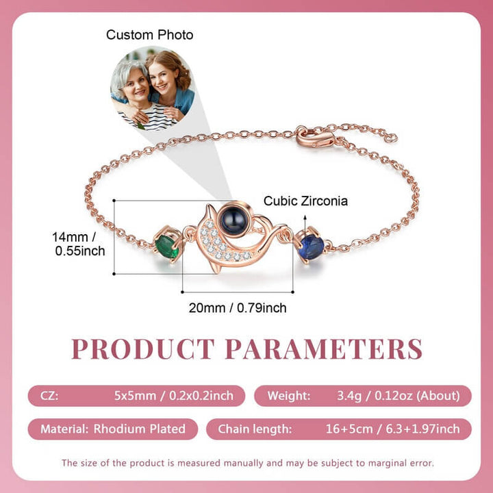 Delfinanhänger Armband mit Foto Projektion - Armband mit Bild