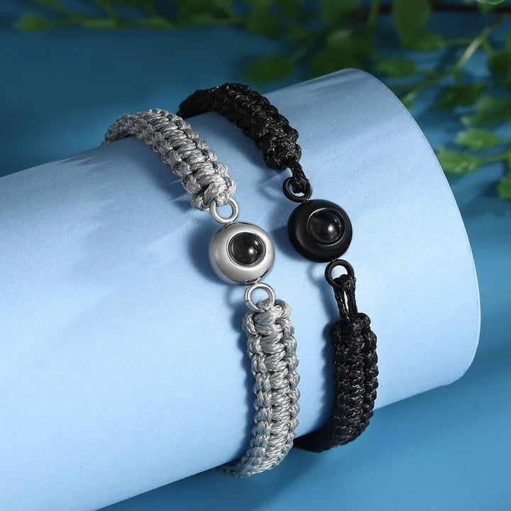 Geflochtenes Armband mit Bild | Armband mit Foto Projektion | 5 Farben