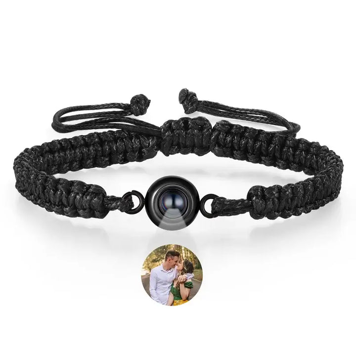 Geflochtenes Armband mit Bild | Armband mit Foto Projektion | 5 Farben