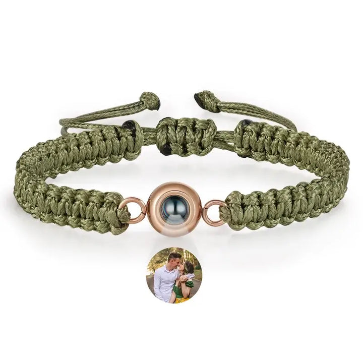 Geflochtenes Armband mit Bild | Armband mit Foto Projektion | 5 Farben