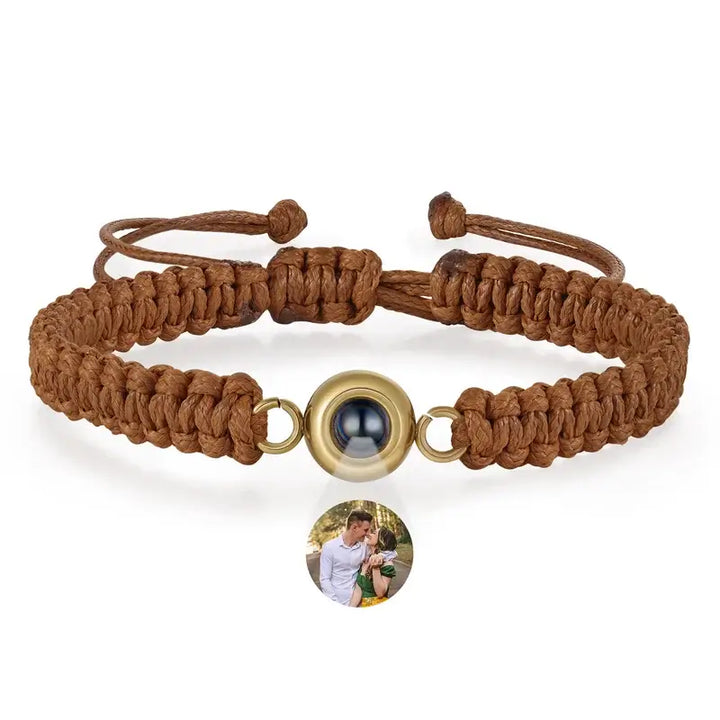 Geflochtenes Armband mit Bild | Armband mit Foto Projektion | 5 Farben