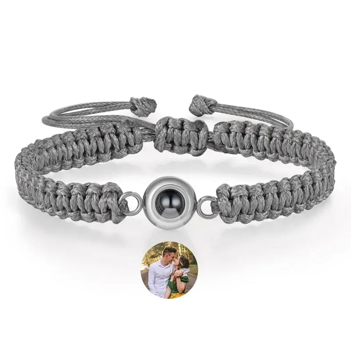 Geflochtenes Armband mit Bild | Armband mit Foto Projektion | 5 Farben