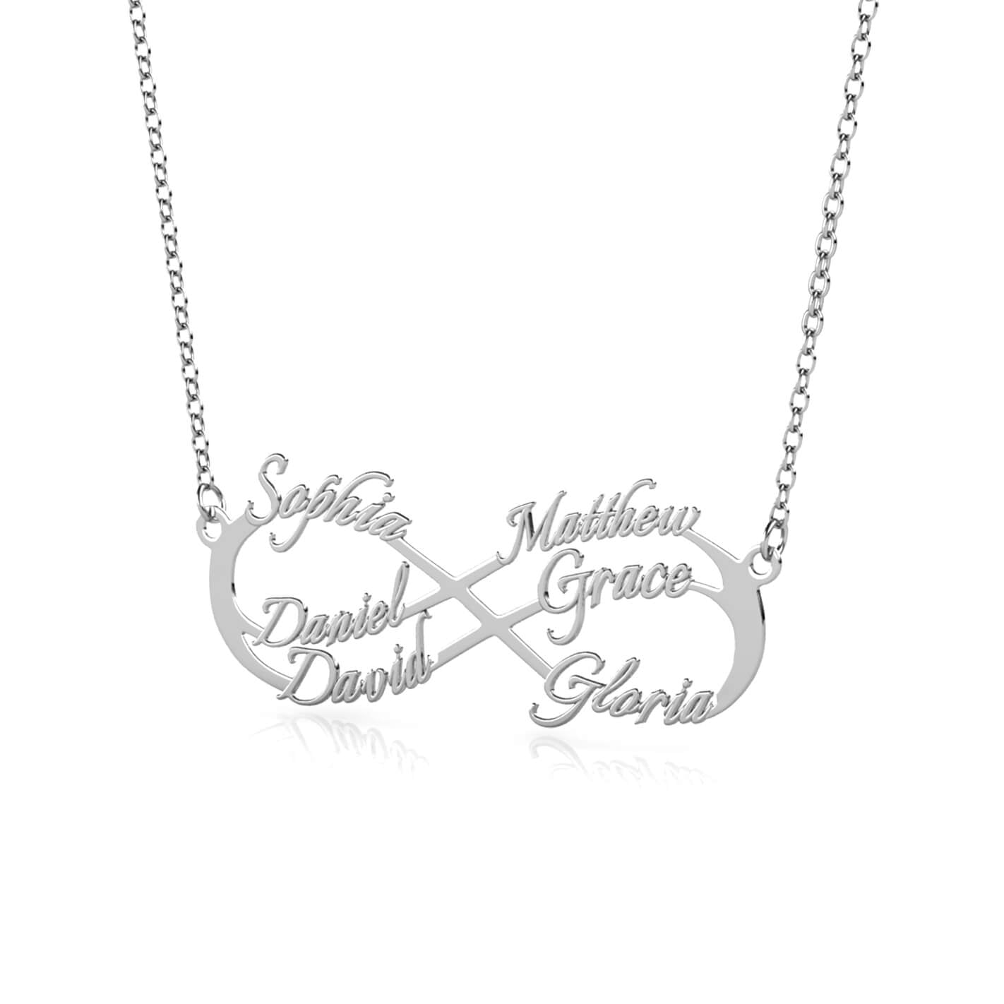 Infinity 6 Name Necklace