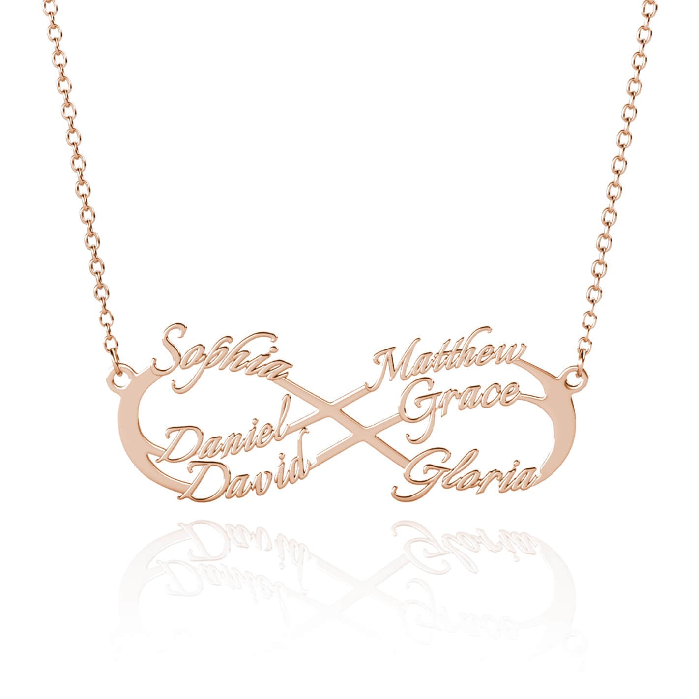 Infinity 6 Name Necklace