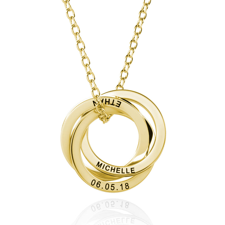 Russian 3 Ring Necklace