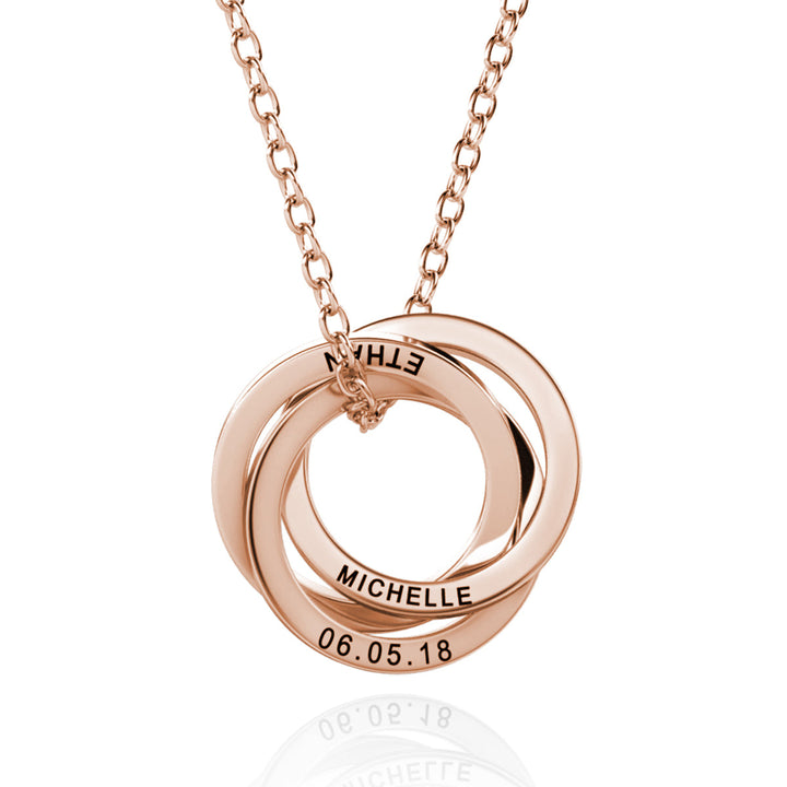 Russian 3 Ring Necklace