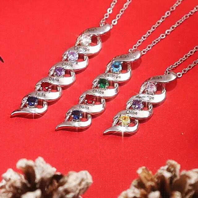 Kette für Mama, Kette mit Geburtsstein, Kette für Gravur, Kette mit Namen, Geschenk für Eine Mama