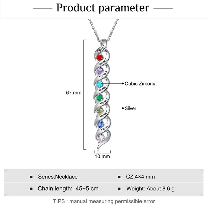 Kette für Mama, Kette mit Geburtsstein, Kette für Gravur, Kette mit Namen, Geschenk für Eine Mama