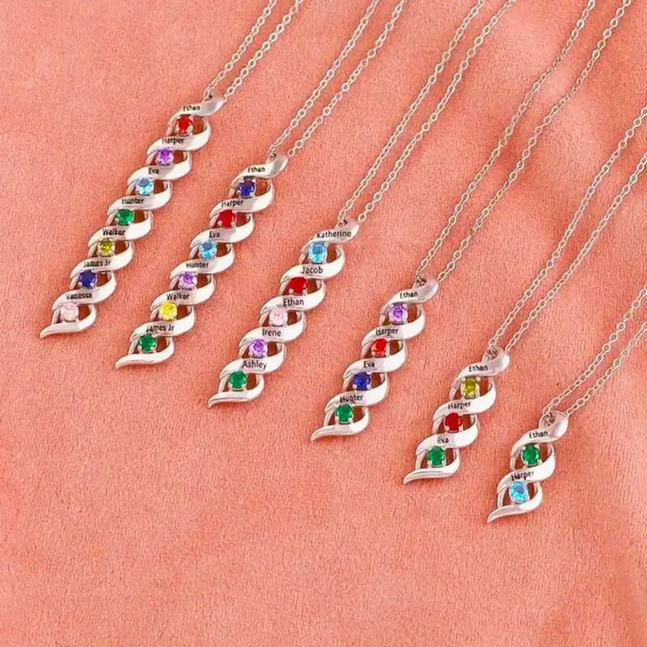 Kette für Mama, Kette mit Geburtsstein, Kette für Gravur, Kette mit Namen, Geschenk für Eine Mama