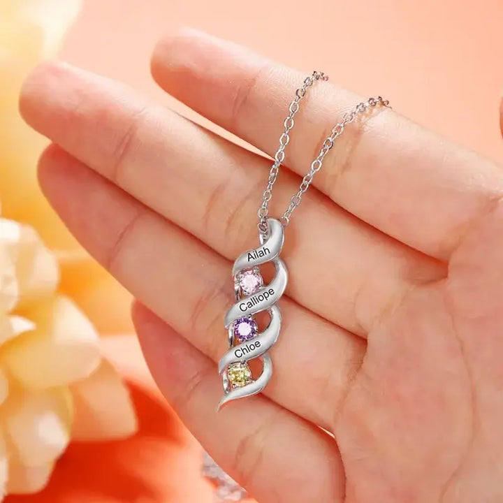 Kette für Mama, Kette mit Geburtsstein, Kette für Gravur, Kette mit Namen, Geschenk für Eine Mama