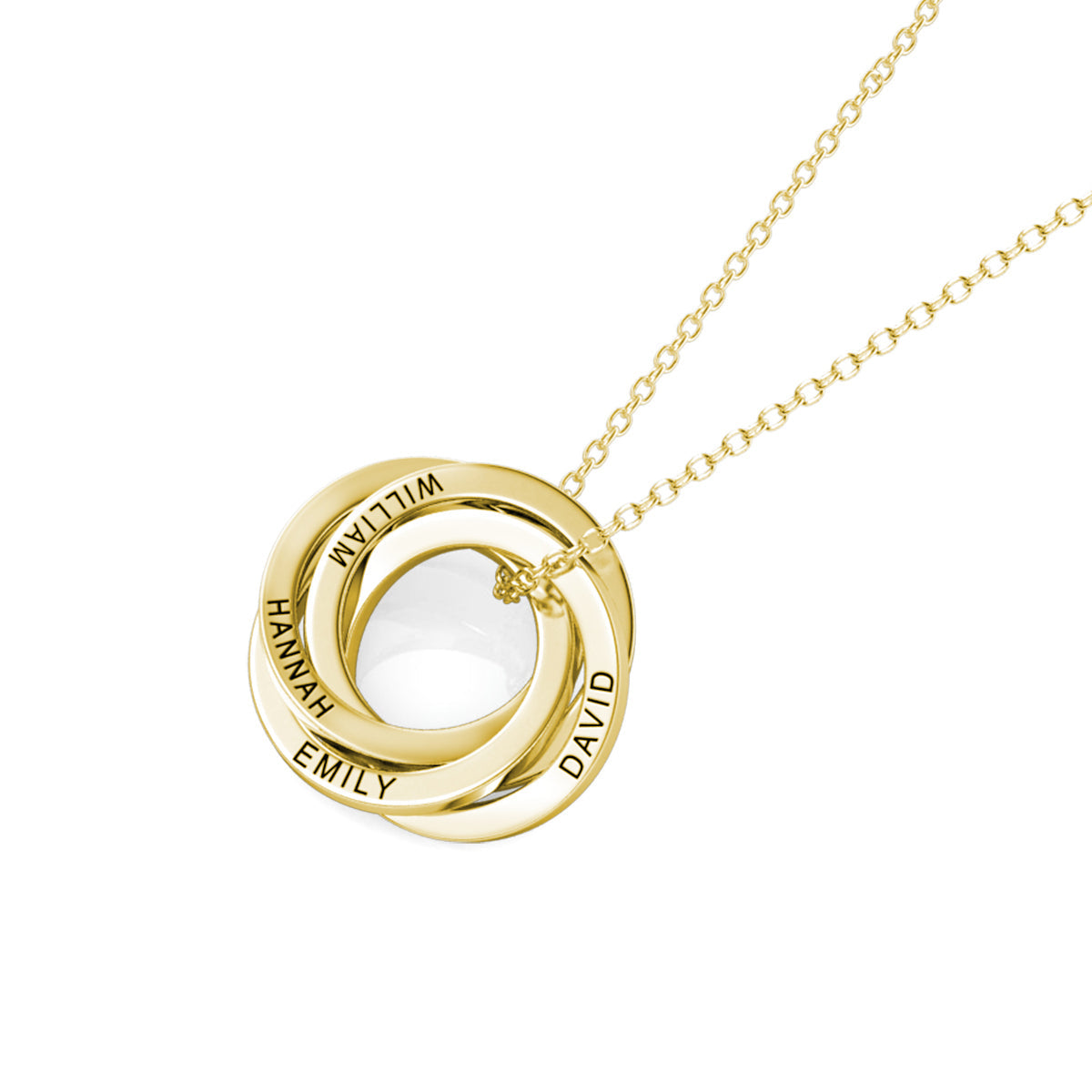 Russian 4 Ring Necklace