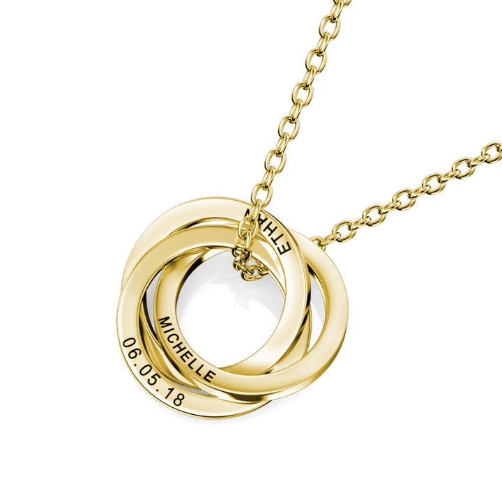 Russian 3 Ring Necklace