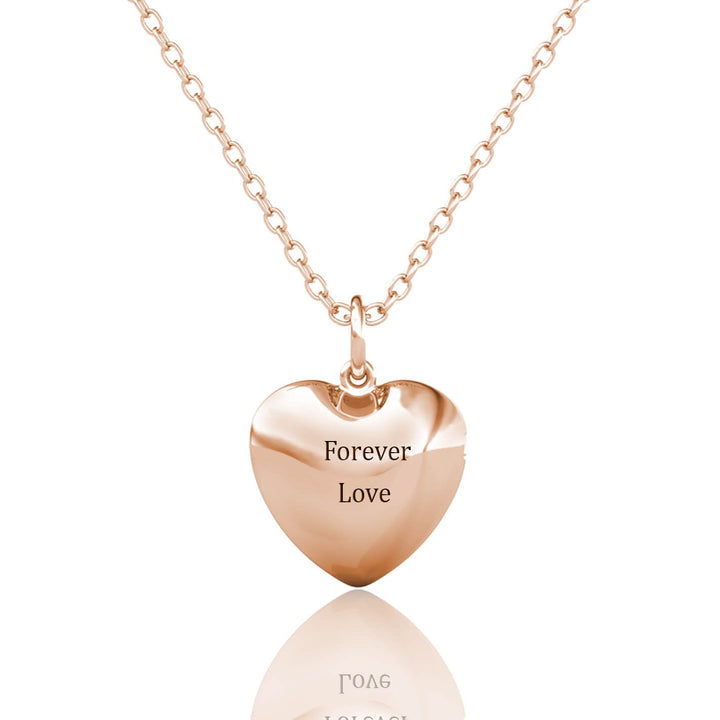 Heart Photo Locket Necklace with Birthstone