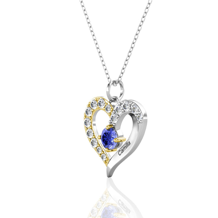 Birthstone Name Necklace