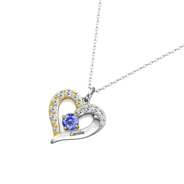 Birthstone Name Necklace