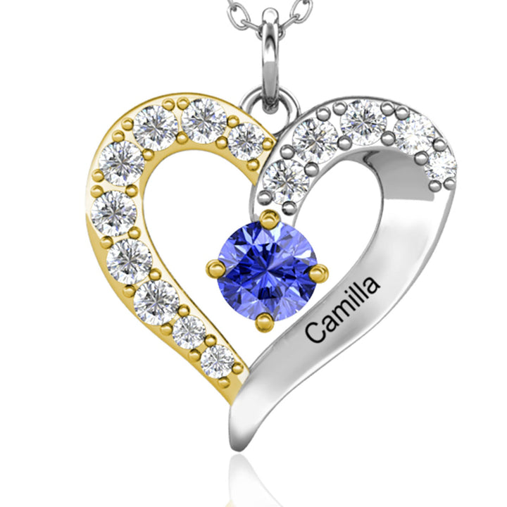 Birthstone Name Necklace