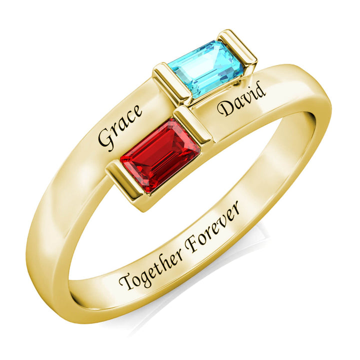 2 Birthstones Ring