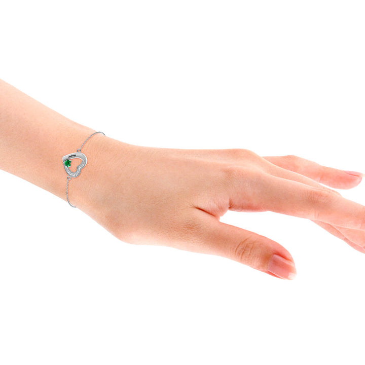 Birthstone Heart Bracelet