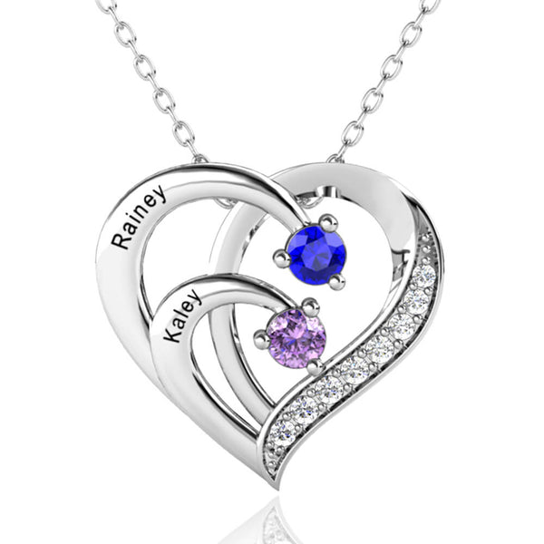 2 Birthstones Necklace