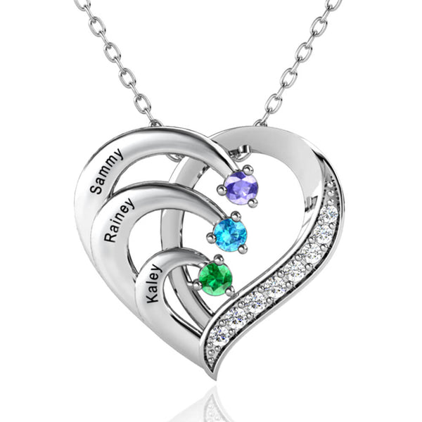 3 Birthstones Necklace