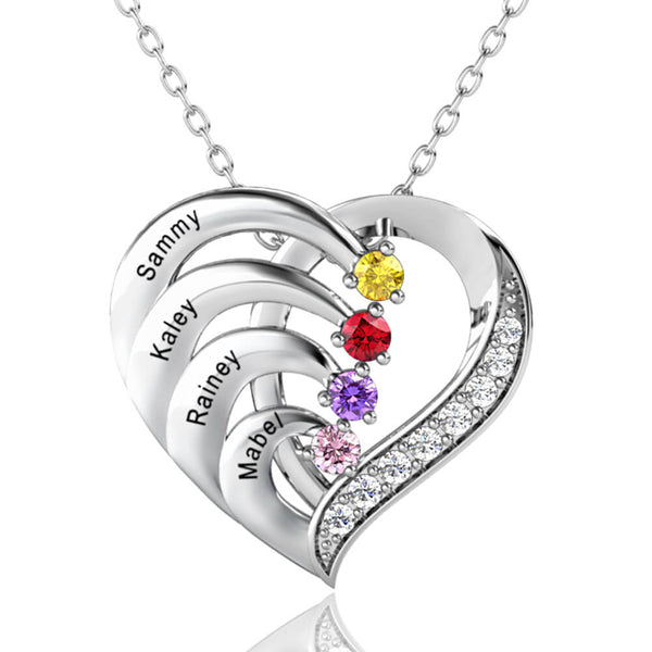 4 Birthstones Necklace