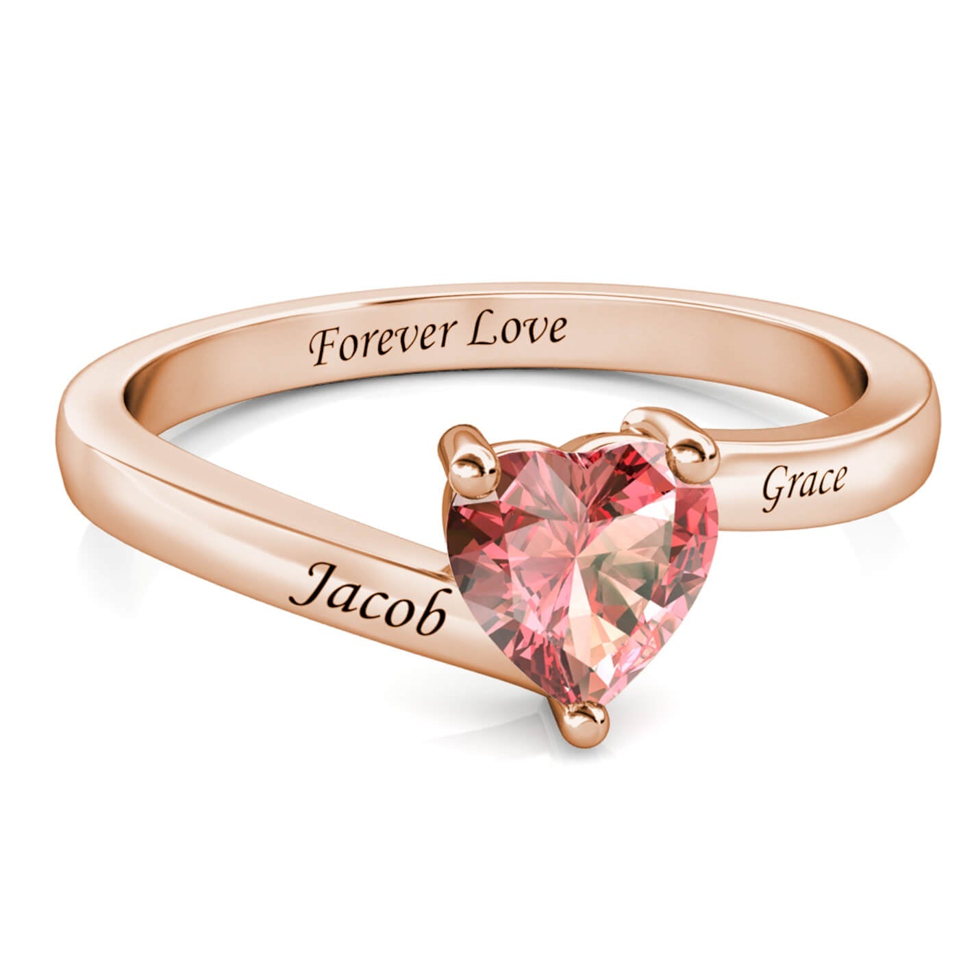 Heart Birthstone Ring