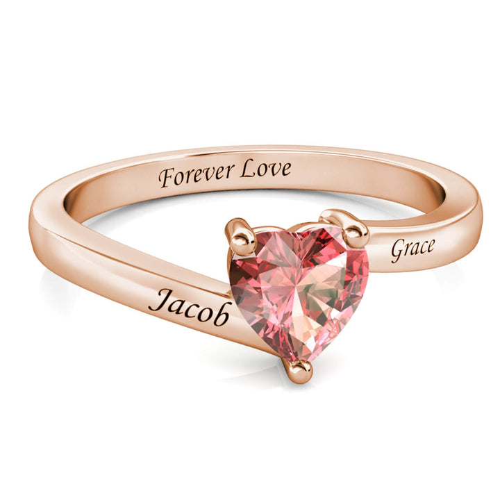 Heart Birthstone Ring