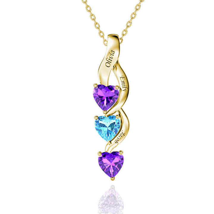 3 Birthstones Necklace