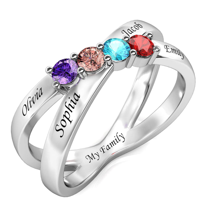 4 Birthstones Ring